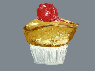 Cupcake se zlatou třešničkou od Alice Straker