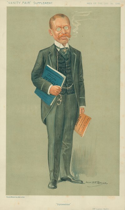 Pan Lucien Wolf, Diplomaticus, 20. prosince 1911, karikatura Vanity Fair od Alick P. F. Ritchie