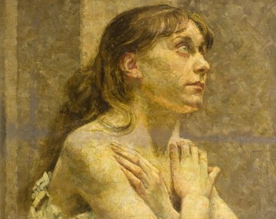 Dívka se modlí (olej na palubě) od Alick Penrose Forbes Ritchie