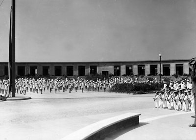 Villa Rosa Maltoni Mussolini: trénink mladých studentů (čb foto) od Fratelli Alinari
