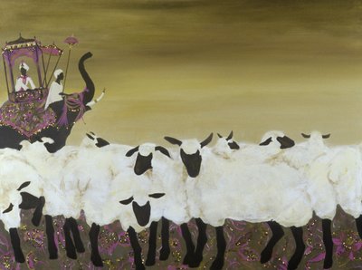 Výměnní studenti (akryl a olej na plátně) od Alix Contemporary Artist Soubiran-Hall