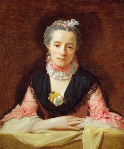 Neznámá žena v růžových šatech (olej na plátně) od Allan Ramsay
