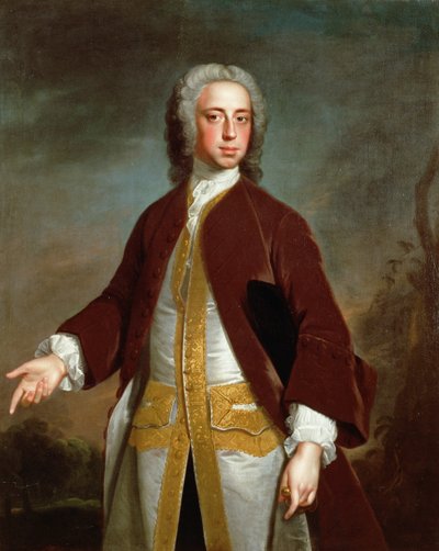 Portrét lorda Sherarda Mannerse, šestého syna vévody z Rutlandu, před rokem 1742 od Allan Ramsay