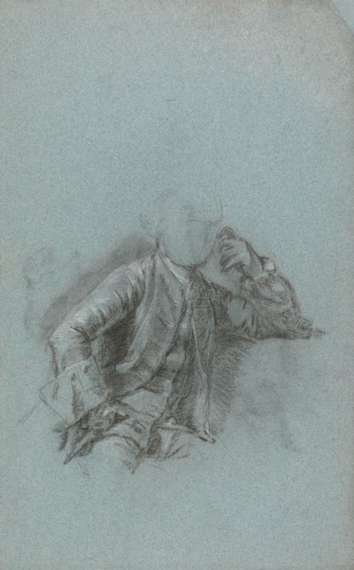 Studie k portrétu sedícího gentlemana od Allan Ramsay