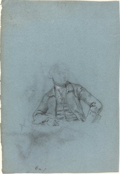 Studie sedícího muže [recto] od Allan Ramsay