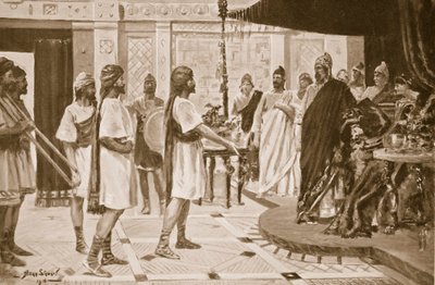 Midas z Phrygie sjednává spojenectví s Urartu (litho) od Allan Stewart
