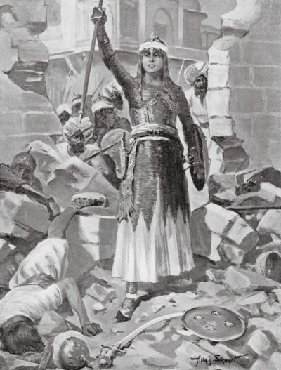 Princezna Čand Bibi brání Ahmadnágar od Allan Stewart