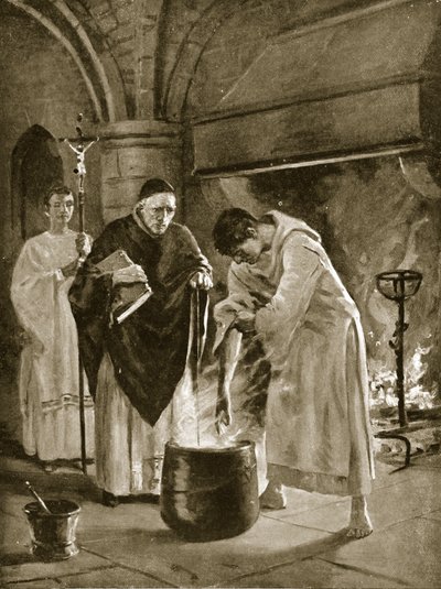 Trial by the Ordeal of Boiling Water, ilustrace z 