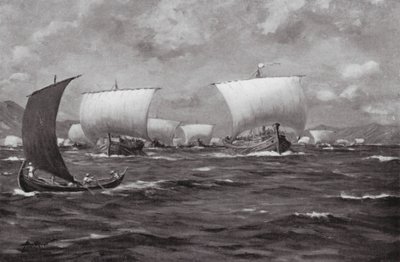 Xerxes bičuje Hellespont (litografie) od Allan Stewart