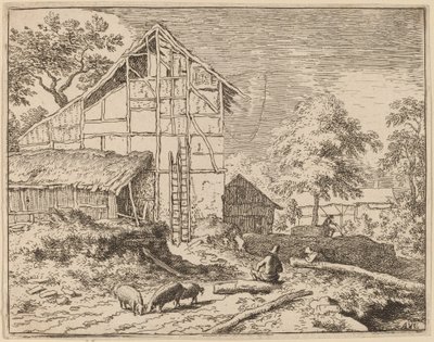 Chata se dvěma žebříky, pravděpodobně ca. 16451656. od Allart van Everdingen