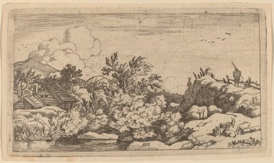 Stádo koz na kopci, pravděpodobně c. 16451656. od Allart van Everdingen