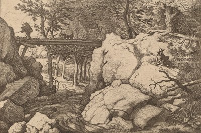 Koza na malém mostě, pravděpodobně c. 16451656. od Allart van Everdingen