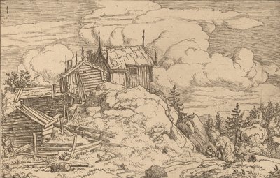 Hamlet na kopci, pravděpodobně c. 16451656. od Allart van Everdingen