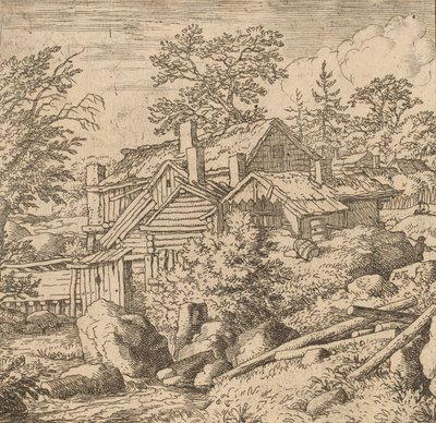 Hamlet na horské straně, pravděpodobně c. 16451656. od Allart van Everdingen