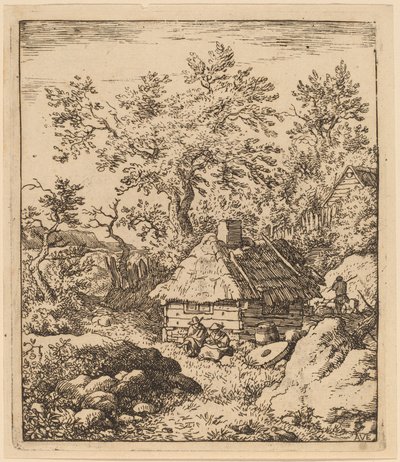 Krajina s mlýnským kamenem u sudu, pravděpodobně c. 16451656. od Allart van Everdingen