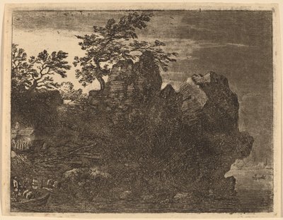 Velká skála u řeky, pravděpodobně c. 16451656. od Allart van Everdingen