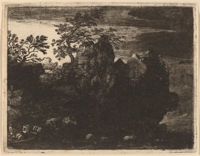 Velká skála u řeky, pravděpodobně c. 16451656. od Allart van Everdingen