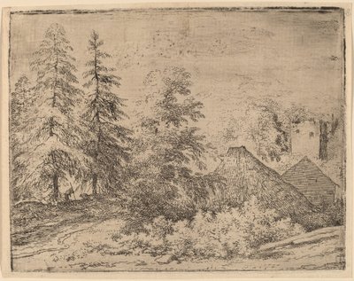 Muž mezi dvěma jedlemi, pravděpodobně c. 16451656. od Allart van Everdingen