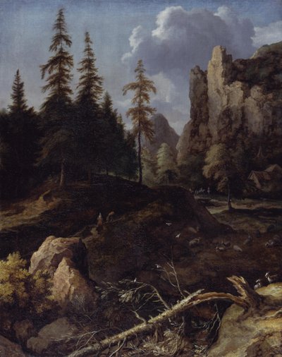 Norská horská krajina od Allart van Everdingen