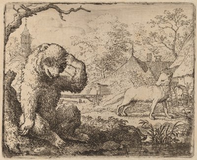 Reynard zesměšňuje žalostného medvěda, pravděpodobně c. 16451656. od Allart van Everdingen