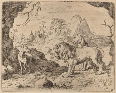 Reynard Promises to Reveal the Hidden Treasure, pravděpodobně c. 16451656. od Allart van Everdingen