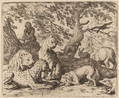 Reynard navíjí svůj příběh a křivdí svému otci, pravděpodobně c. 16451656. od Allart van Everdingen