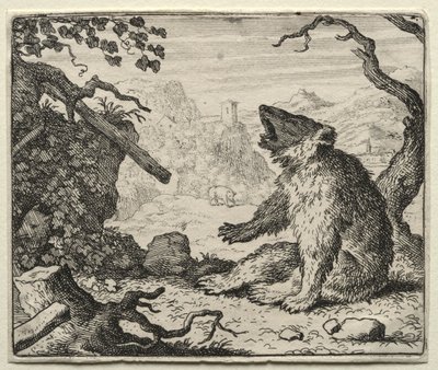 Reynard the Fox: The Bear volá Reynarda k soudu. od Allart van Everdingen