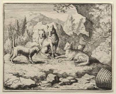 Reynard the Fox: The Cat volá Reynarda k soudu od Allart van Everdingen