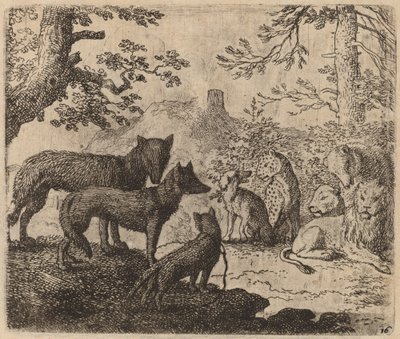 Reynardovi příbuzní se za něj přimlouvají, pravděpodobně c. 16451656. od Allart van Everdingen