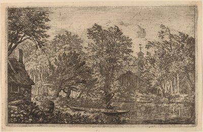 Skif na břehu řeky, pravděpodobně c. 16451656. od Allart van Everdingen