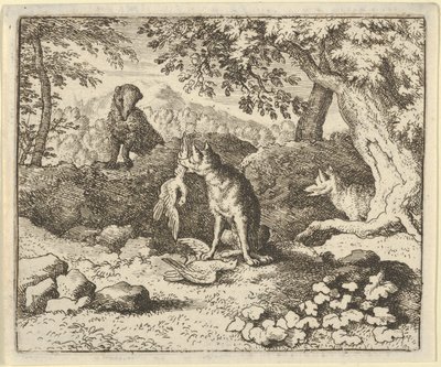 Jezevec spěchá varovat Renarda před lvím úmyslem, 1650-75. od Allart van Everdingen
