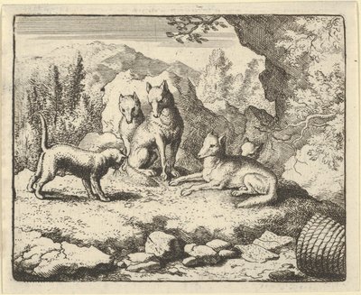 Kočka vyzývá Renarda, aby se dostavil před tribunál, 1650-75. od Allart van Everdingen