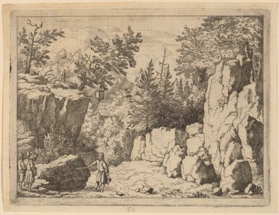 Nápis na skále, pravděpodobně c. 16451656. od Allart van Everdingen