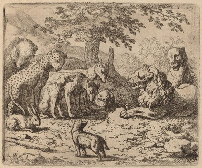 Lev hledá radu, pravděpodobně c. 16451656. od Allart van Everdingen