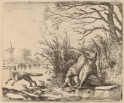 The Wolves on the Ice, pravděpodobně c. 16451656. od Allart van Everdingen