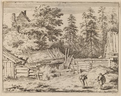 Tři chalupy, pravděpodobně cca. 16451656. od Allart van Everdingen