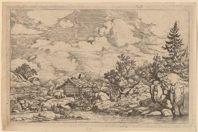 Tři kozy u řeky, pravděpodobně c. 16451656. od Allart van Everdingen