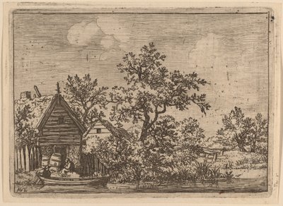 Dva sudy před chalupou, pravděpodobně c. 16451656. od Allart van Everdingen