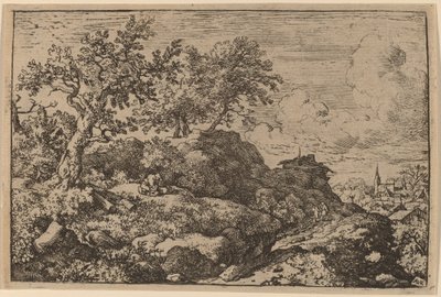 Dva rolníci sedící na kopci, pravděpodobně c. 16451656. od Allart van Everdingen