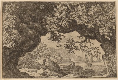 Pohled přes Proraženou skálu, pravděpodobně c. 16451656. od Allart van Everdingen