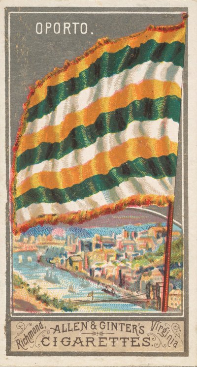 Porto, ze série City Flags N6 pro Allen & Ginter Cigarettes Brands, 1887. od Allen and Ginter