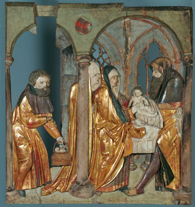 Představení Ježíše v chrámu od Allgäuer Bildschnitzer (Umkreis Jörg Lederer)
