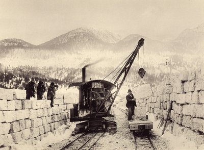 Stavba Worcheinerových tunelů, zahájená v roce 1897. foto 1905 (foto) od Alois Beer