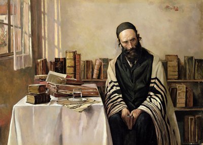 Rabín ve své pracovně od Alois Heinrich Priechenfried
