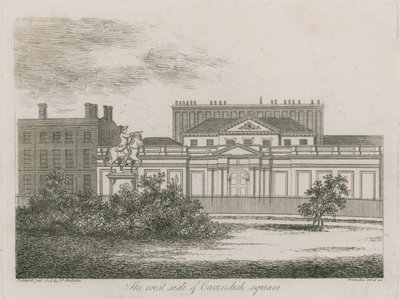 Západní strana náměstí Cavendish Square, Londýn od Alois Schonn