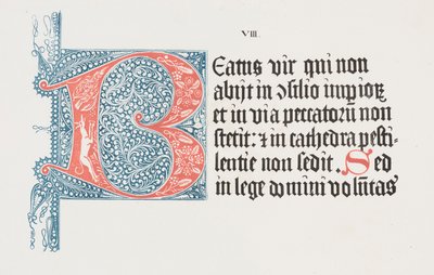 Umění litografie: Žaltář - Iniciála B, deska VIII od Alois Senefelder