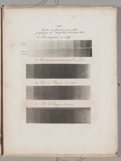 Umění litografie: Ukázky tónování, deska XVI od Alois Senefelder