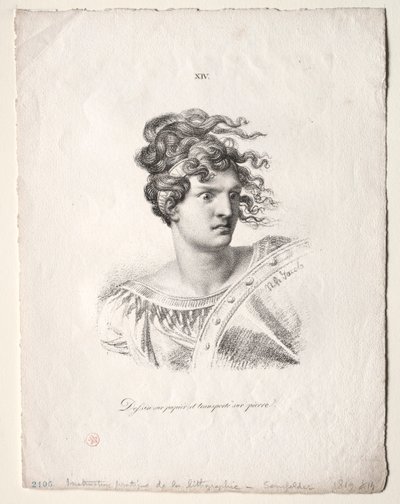 Lart de la lithographie: Hlava Amazonky. od Alois Senefelder