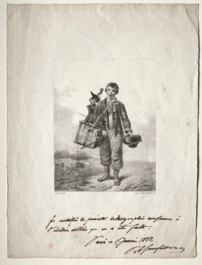 Chlapec s brusičem varhan od Alois Senefelder
