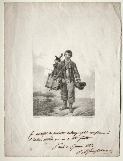 Chlapec s brusičem varhan. od Alois Senefelder